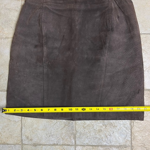 Sarah Morgan Vintage Womens Leather Suede Mini Skirt Sz M Western Country Fest - Picture 12 of 12